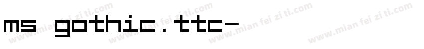 ms gothic.ttc字体转换